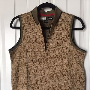 Jamie Sadock Medium Golf Shirt Black & Tan